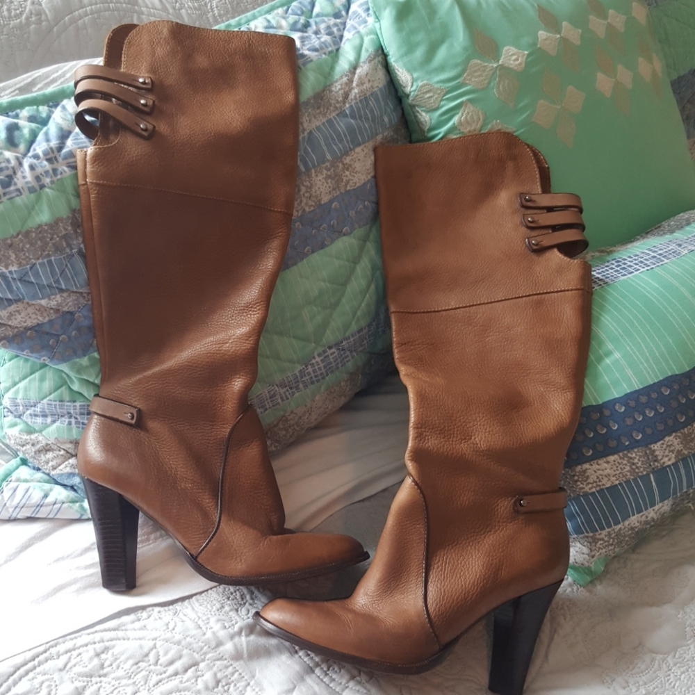 Cynthia Vincent knee high heel boots size 8.5